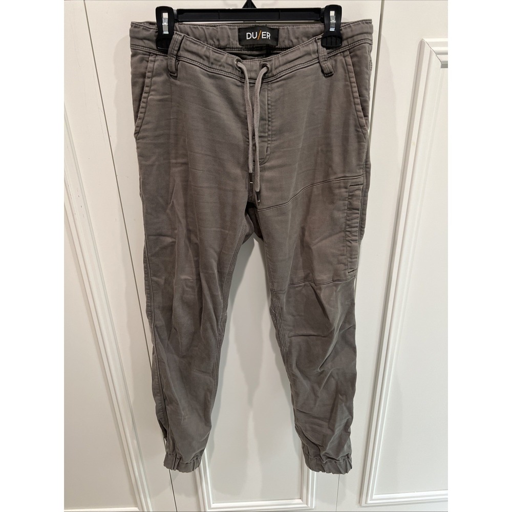 DU/ER N2X No Sweat Slim Fit Jogger Pants Green‎ Mens 30x29 (Actual Inseam 28)